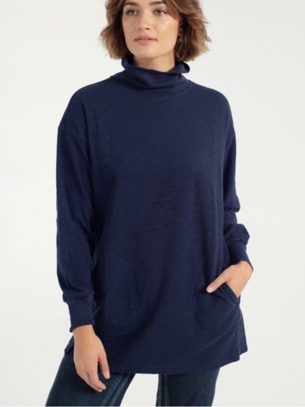 Apiece Apart Emprys Pullover Navy Size Small organic cotton sweater